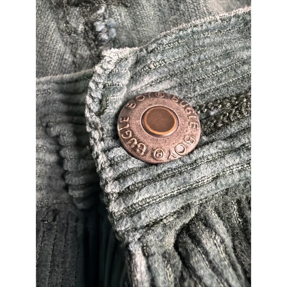 Vintage Bugle Boy New Denim Basics Loose Fit Green Corduroy 30x30 Pants